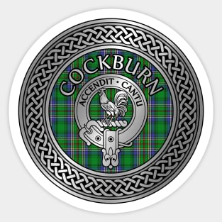 Clan Cockburn Crest & Tartan Knot Sticker